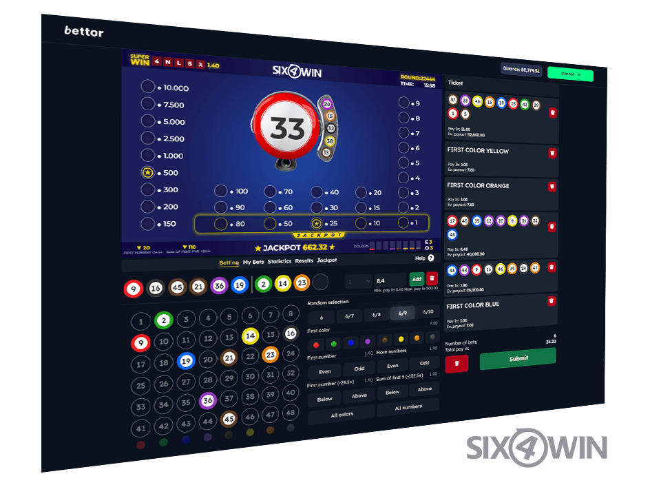 Six4Win Game Interface